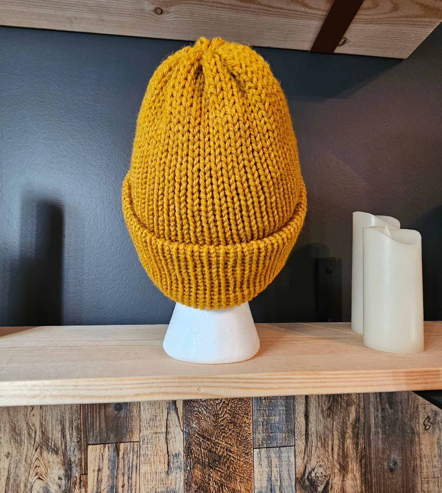 Tuque jaune moutarde