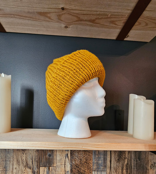 Tuque jaune moutarde